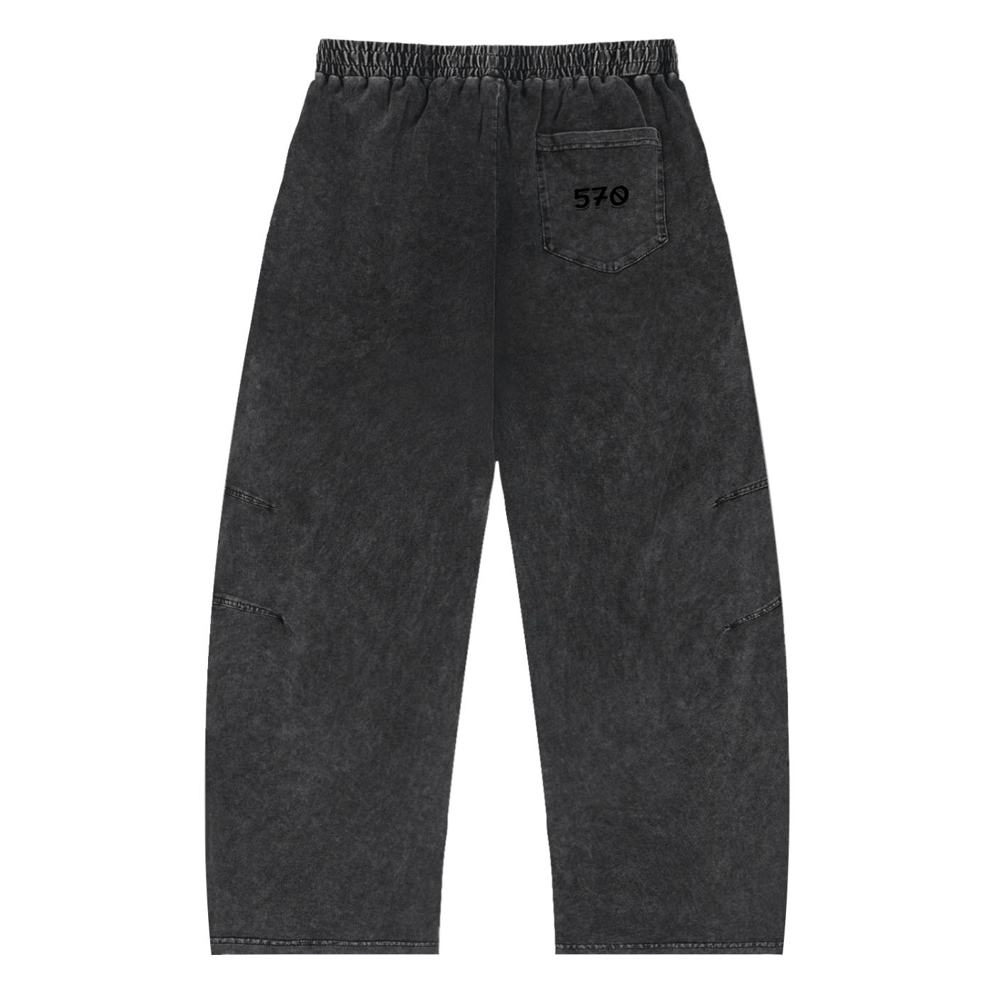 Snow Wash Drawstring Cotton Pants